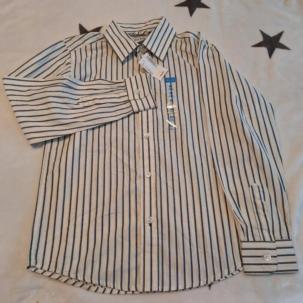 The Children's Place Boys‎ Size Medium 7/8 Button Down Shirt Wedding Church New